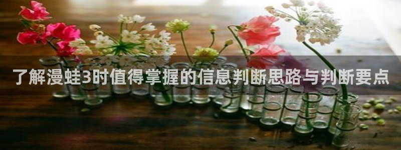 樱花日语新手教程：了解漫蛙3时值得掌握的信息判断思路与判断要点